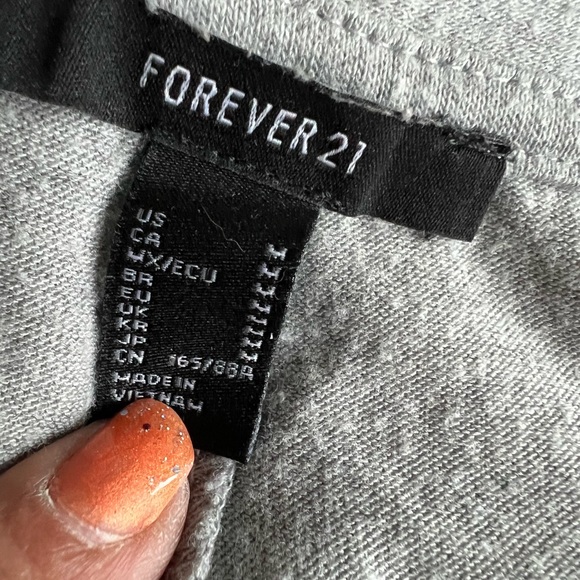 Forever 21 Sweater Women Gray Button Front Asymmetric Cardigan Medium - Picture 4 of 4